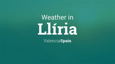 The weather in Llíria, Valencia